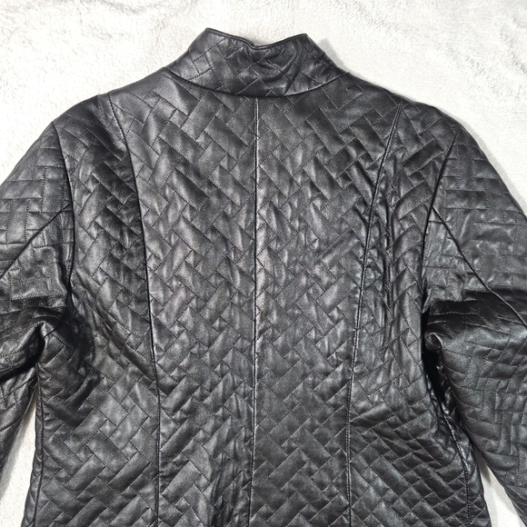 Vericci Genuine Leather Full Zip Leather Women's Jacket Black Size XL - Picture 14 of 16